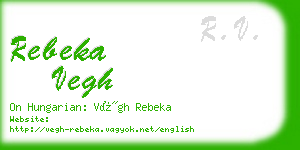 rebeka vegh business card